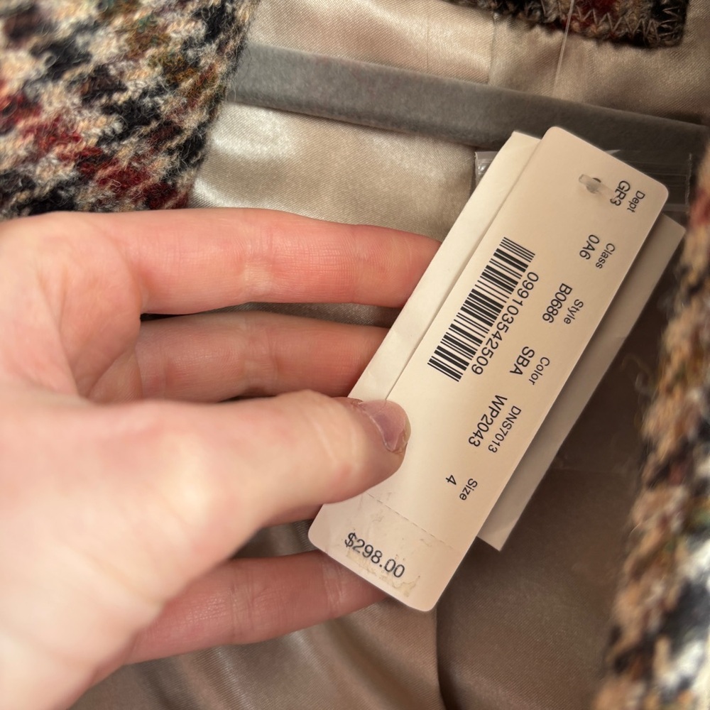 J. Crew Regent Houndstooth Wool Blazer with RhinestoneCollar - Picture 5 of 7